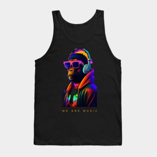 We are music , funny cute gorilla graphic design artwork Tank Top